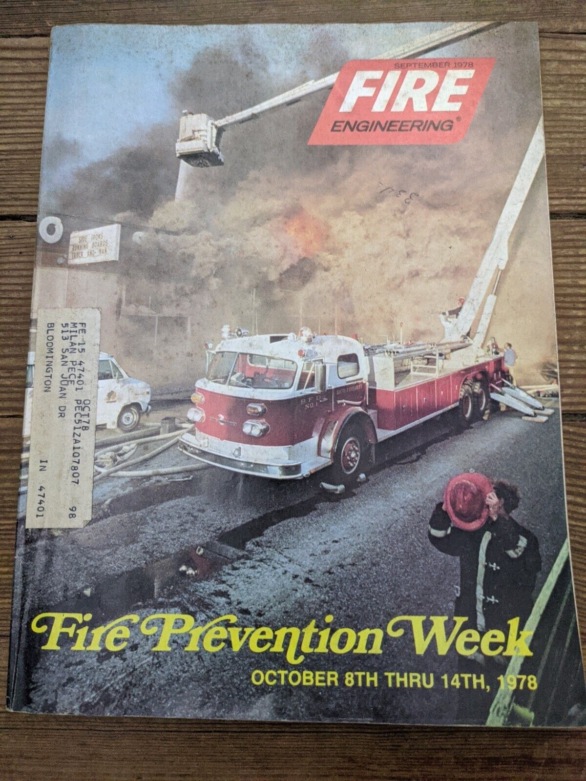 FIRE ENGINEERING SEPTEMBER 1978 FIRE PREVENTION WEEK MAGAZINE VTG FIREMAN