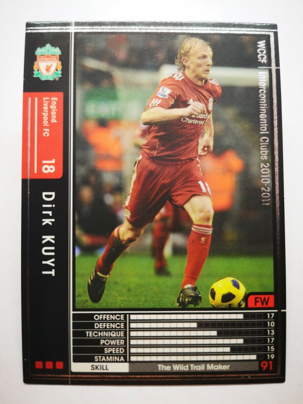 Panini 2010-11 WCCF IC card soccer card Liverpool FC 078/352 Dirk Kuyt