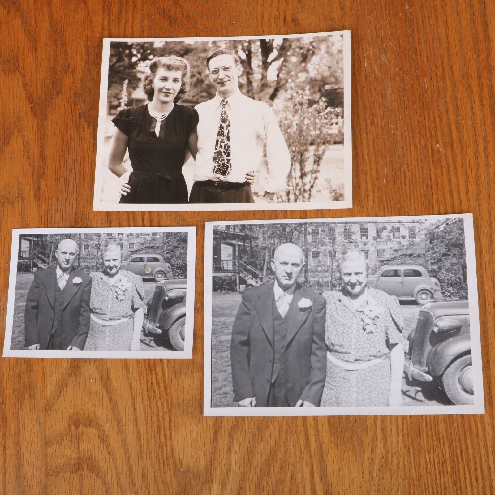 3 Vintage Pictures Married Couple Old & Young Early 20th Century