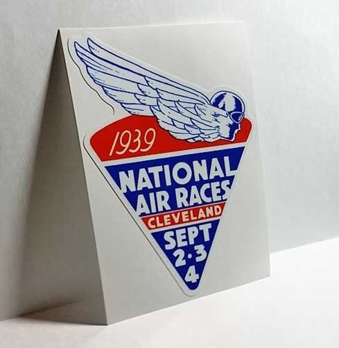 National Air Races 1939 Vintage Style Travel Decal / Vinyl Sticker,Luggage Label