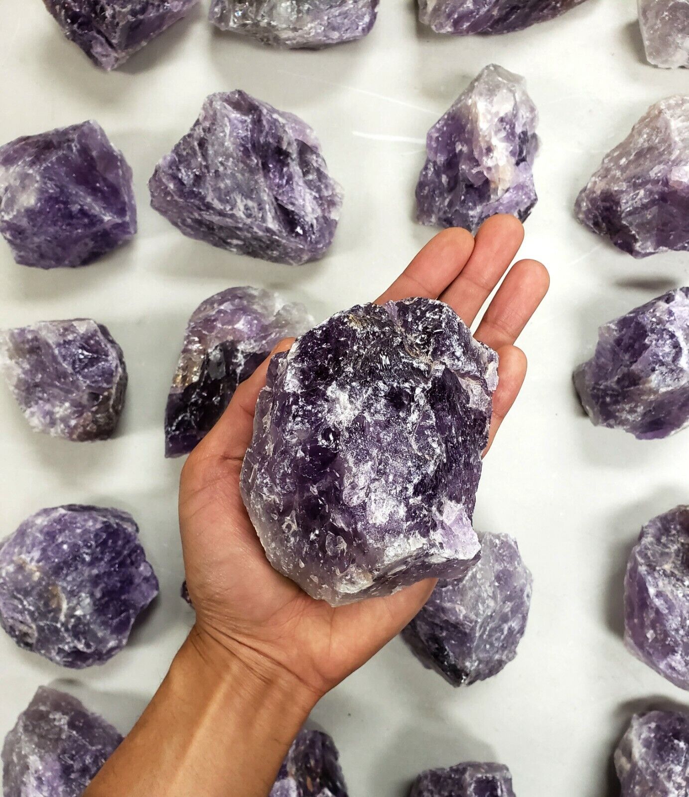 LARGE Amethyst Crystal Chunks, Rough Natural Healing Raw Lapidary Stones