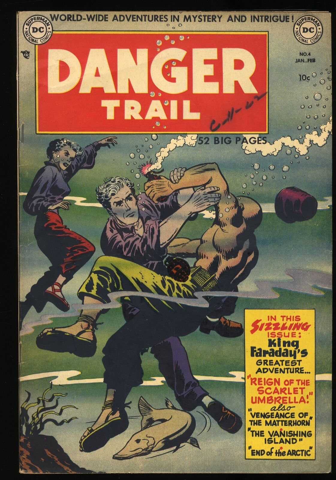 Danger Trail #4 FN+ 6.5 The Reign of the Scarlet Umbrella Infantino Cover