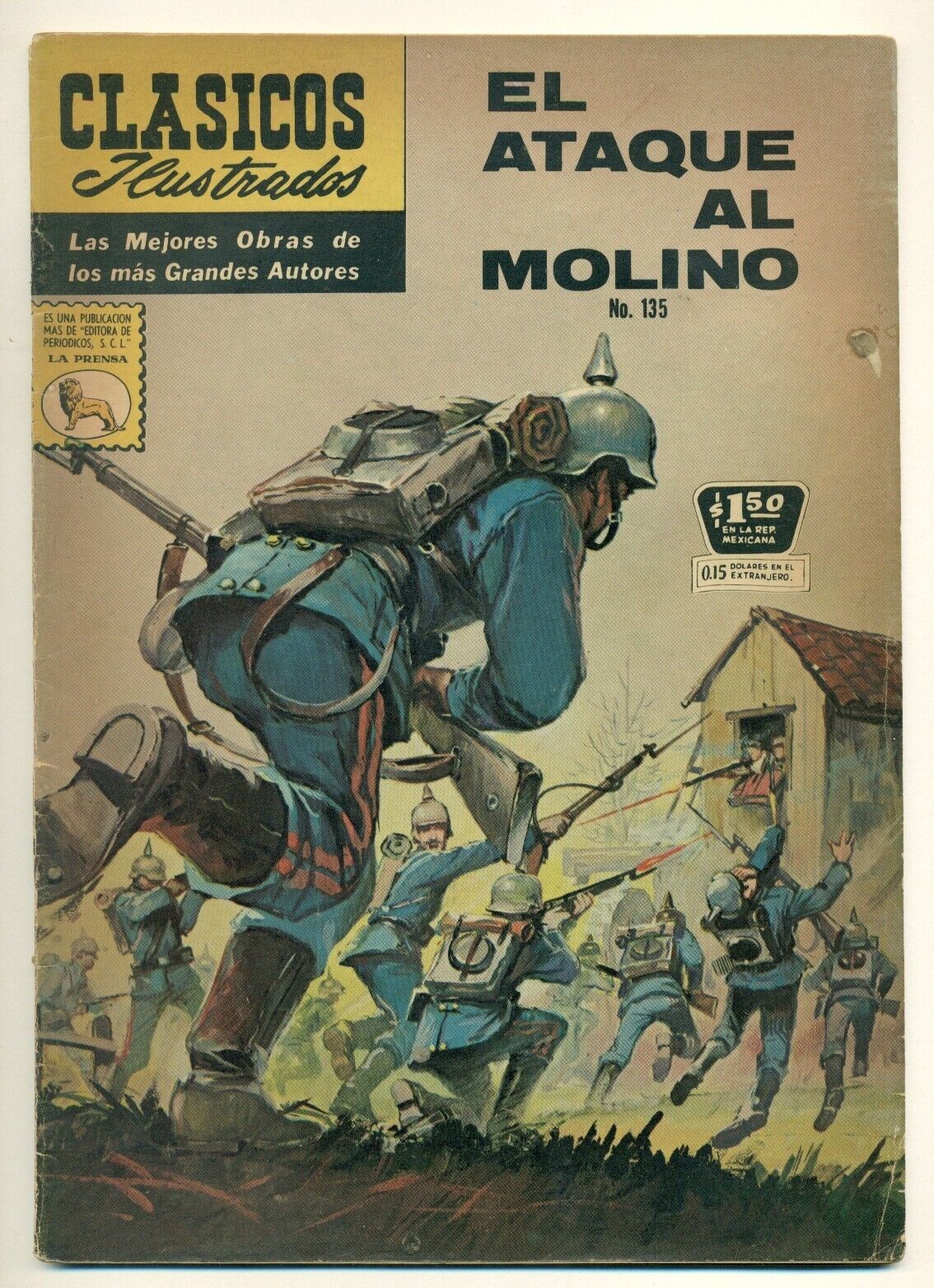 CLASICOS ILUSTRADOS #135 El Ataque al Molino, La Prensa Comic 1965