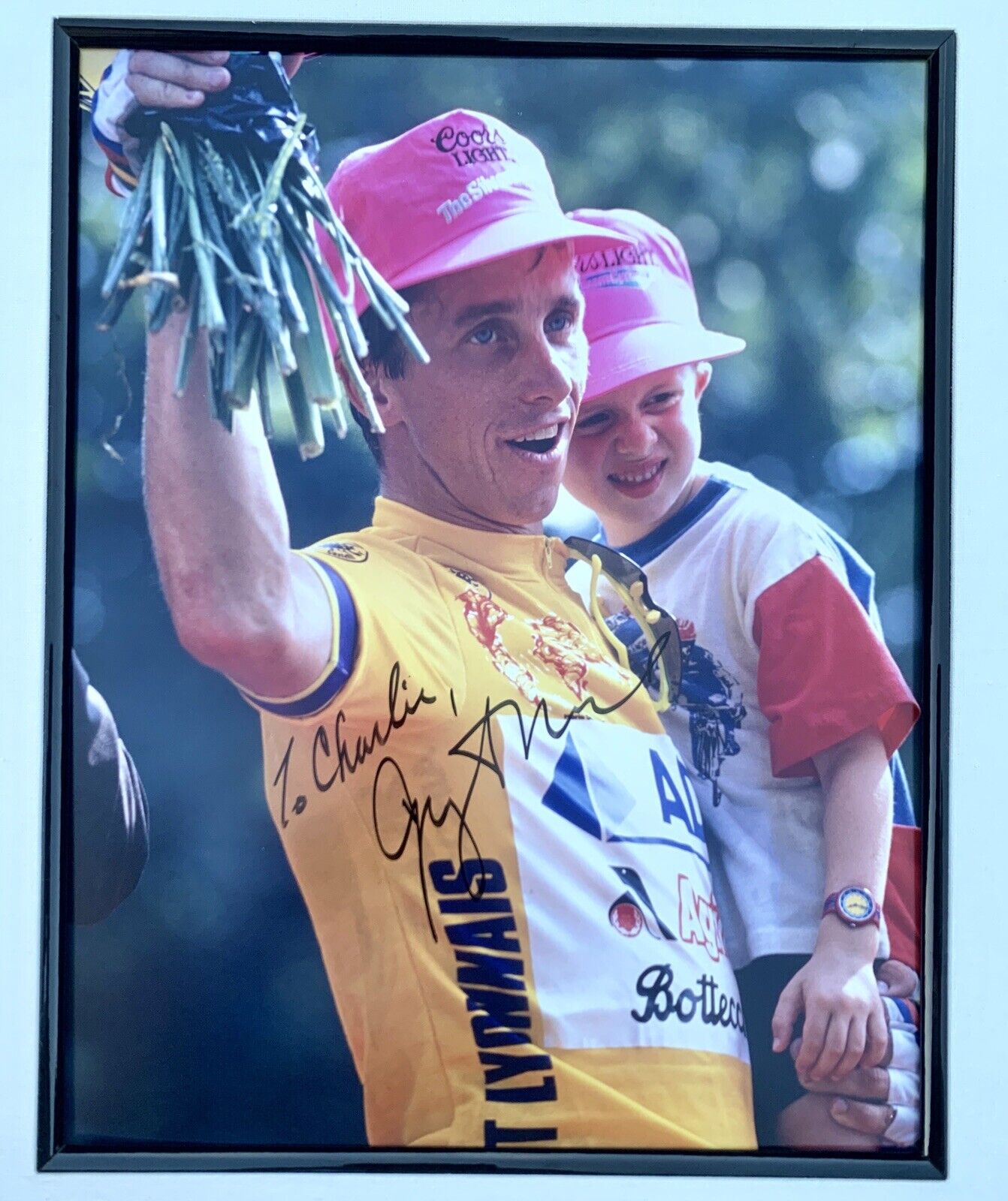 Greg Lemond / 1989 Tour de France Hand Signed 14x11 photograph