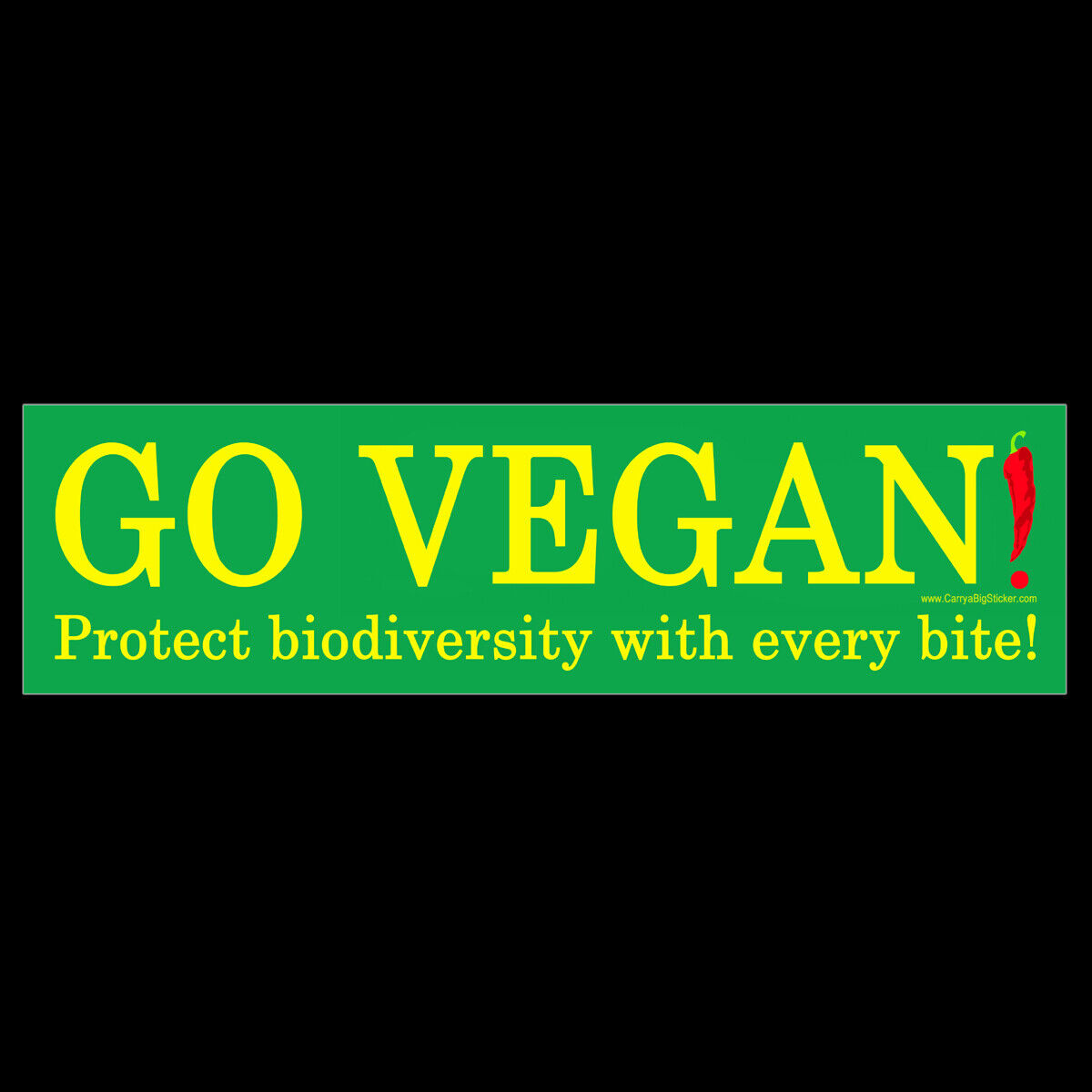 Go Vegan Protect Biodiversity with Every Bite BUMPER STICKER or MAGNET magnetic
