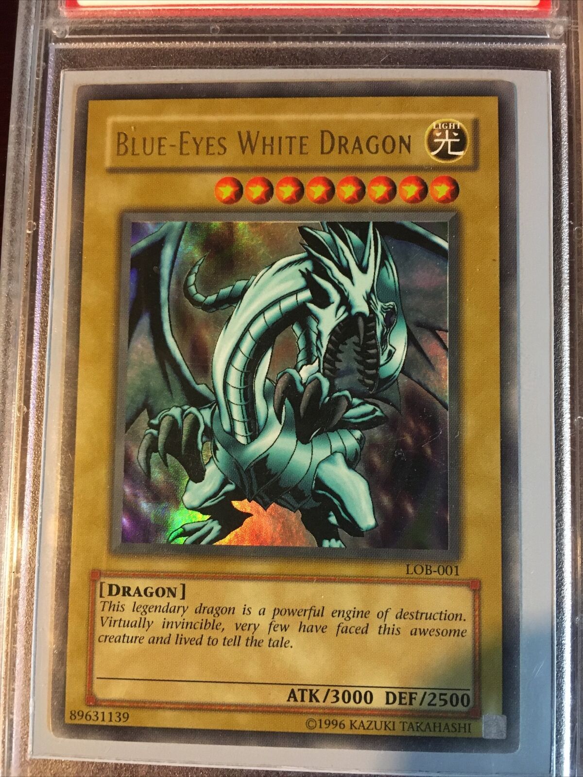 Yugioh Ultra Rare Unlimited Blue Eyes White Dragon LOB-001 - MINT CONDITION