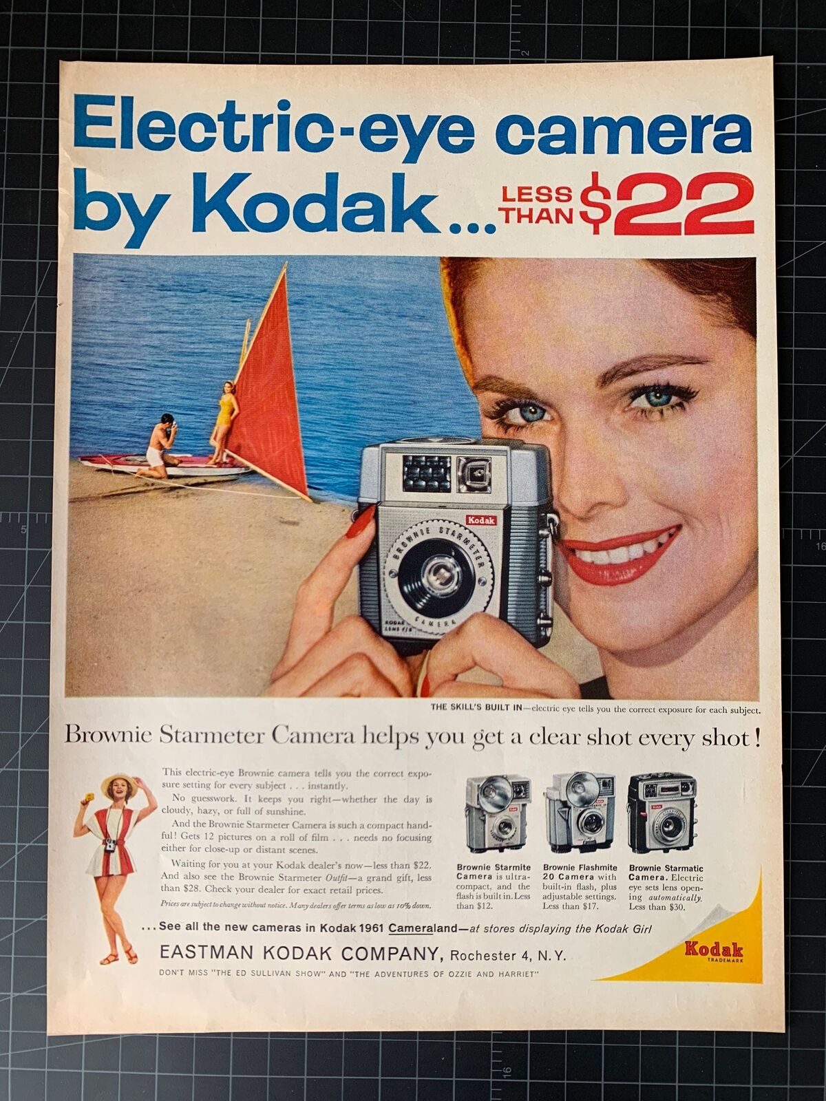 Vintage 1961 Kodak Camera Print Ad
