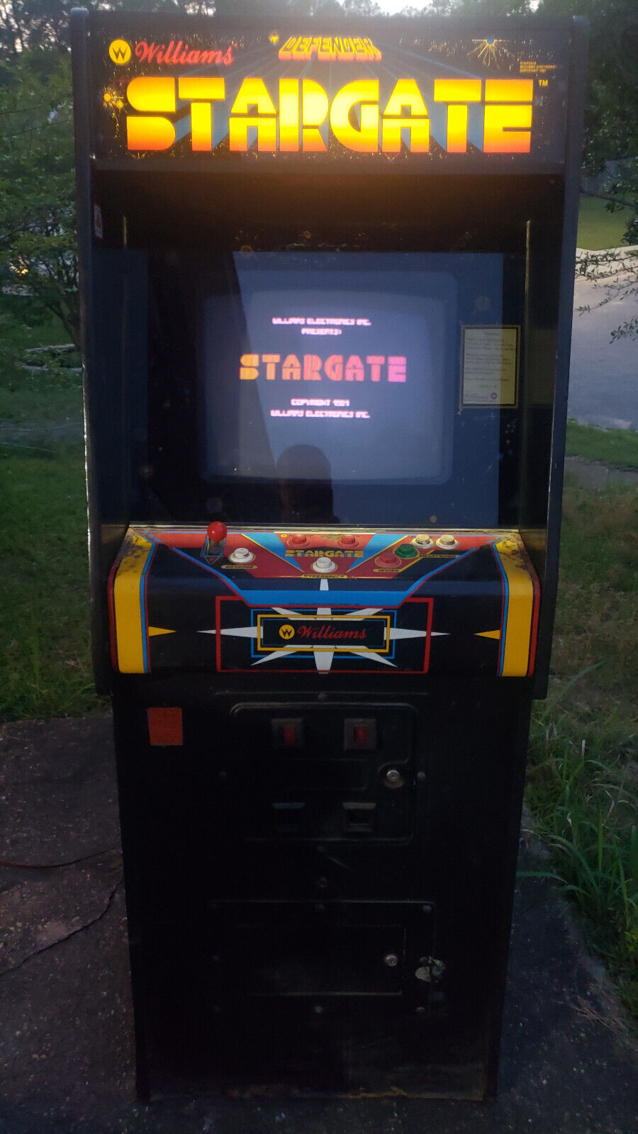 Stargate Arcade Machine Original Coin Op 1981 Williams Defender II - WORKING CRT