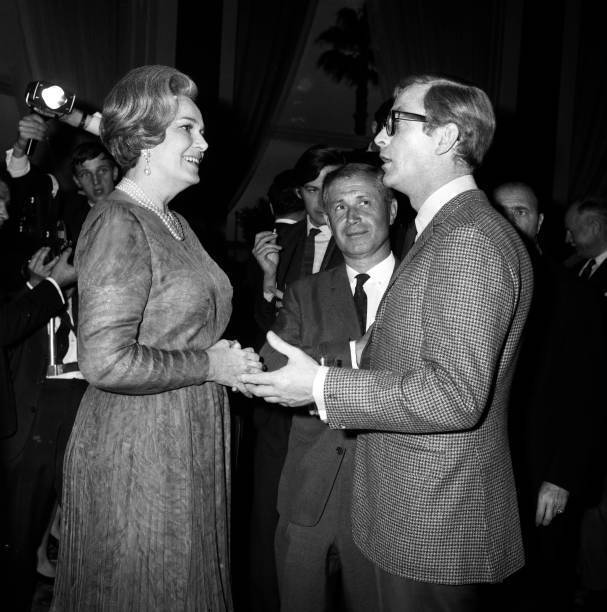 The Begum Aga Khan and Michael Caine at the Cannes Film Festival i- Old Photo