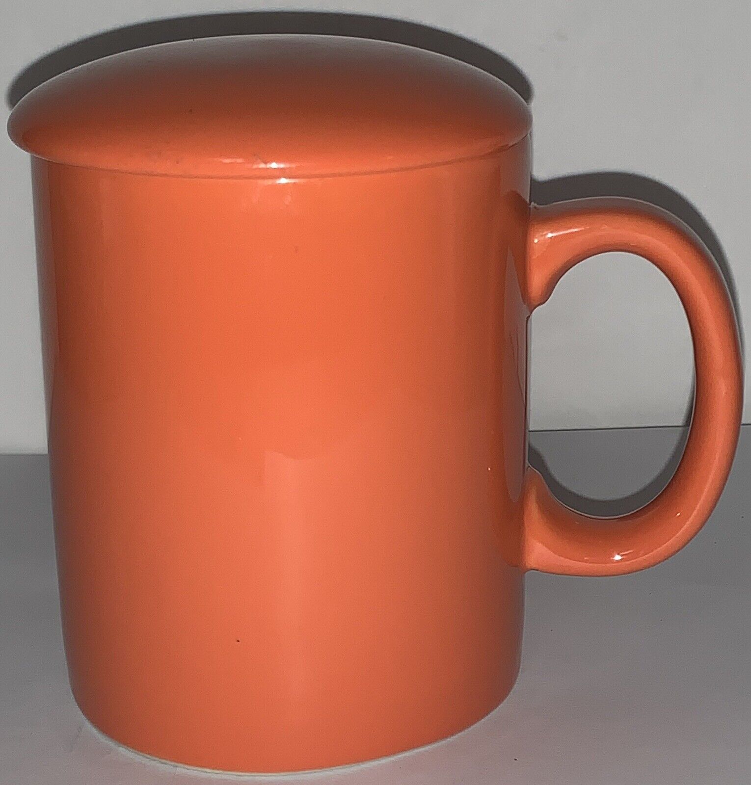 THE SPICE & TEA EXCHANGE COFFEE CUP MUG TEA WITH LID ORANGE RARE