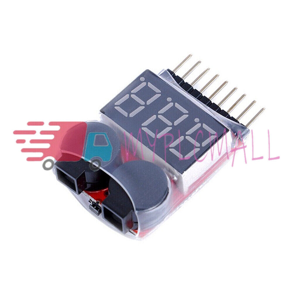 1PCS 1-8S low voltage alarm battery voltage 2IN1 tester low voltage buzzer alarm