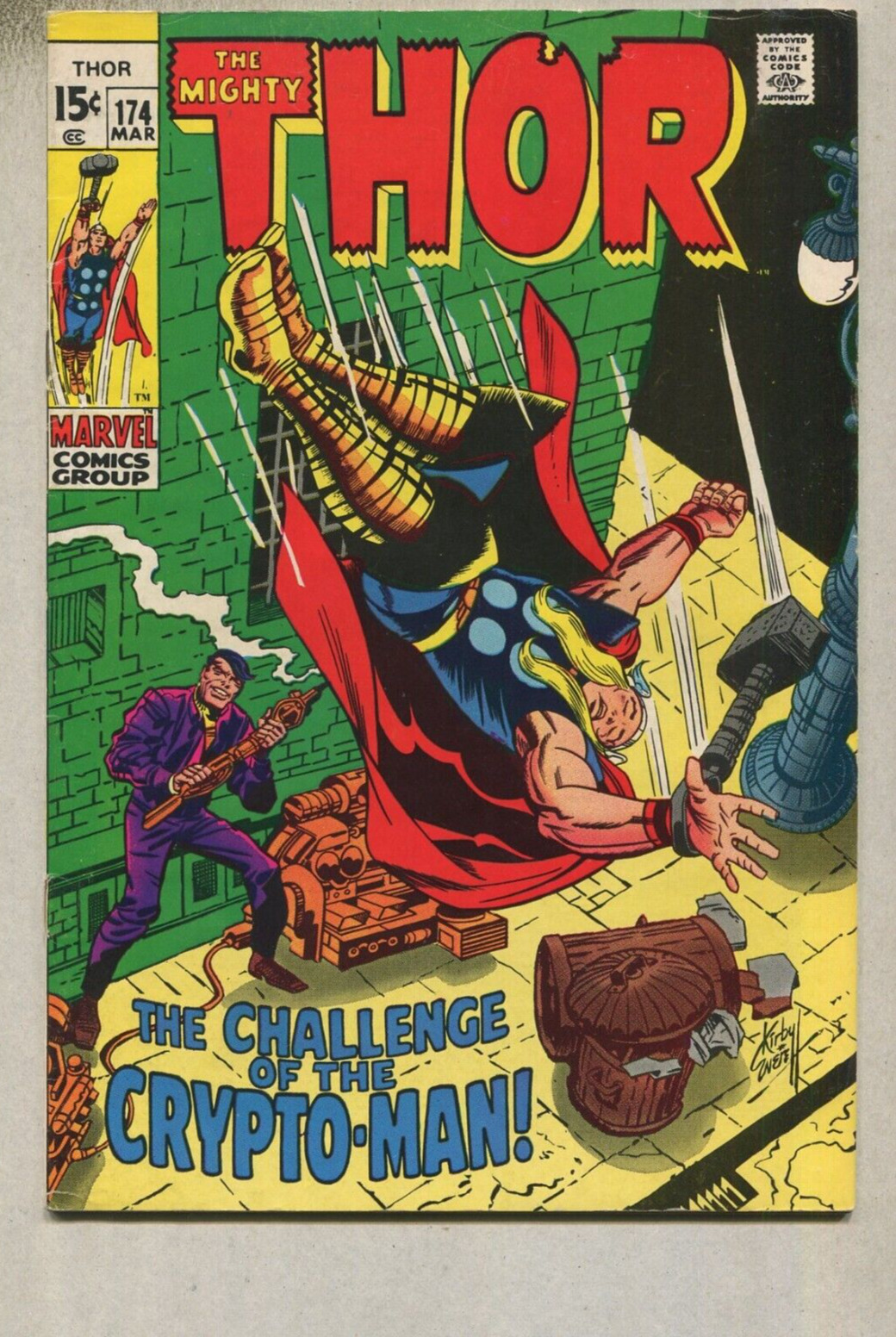 TheMighty Thor #174 FN/VF  Challenge Of The Crypto-Man Marvel Comics    SA