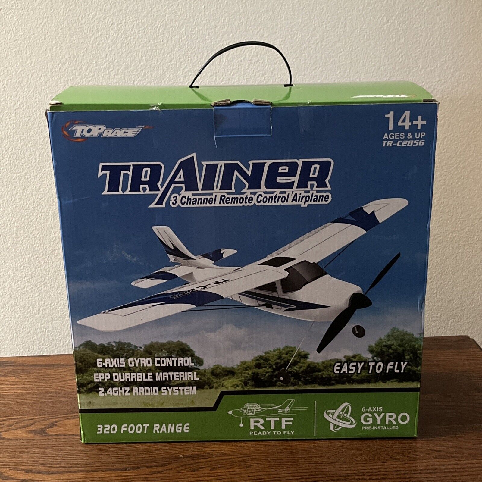 Top Race Remote Control Airplane - RC Plane 3 Channel Battery-Powered - Radio 