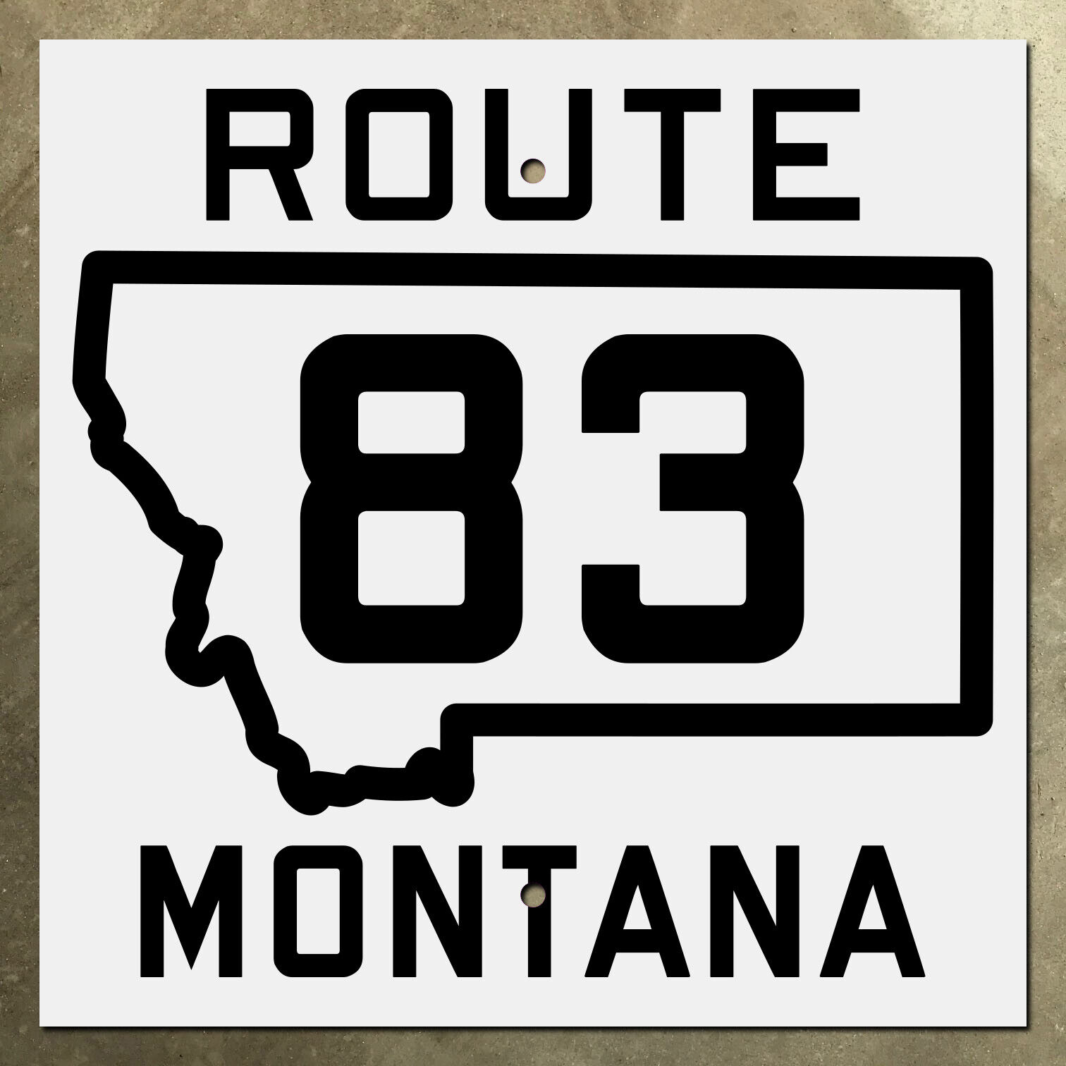 Montana state route 83 highway marker road sign shield map Seeley Lake 1934 12\