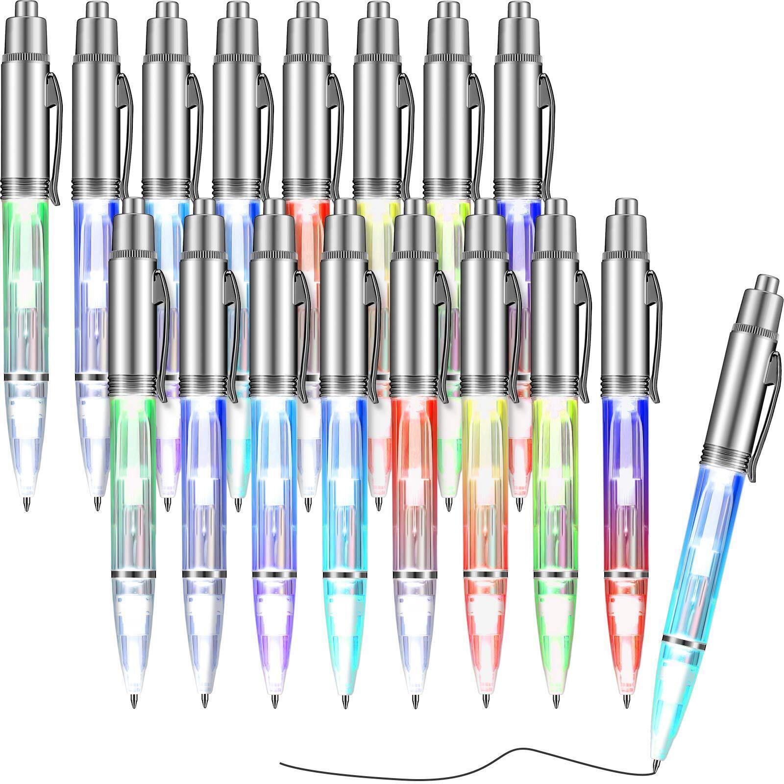 16 Pcs Lighted Tip Writing Pen Ballpoint Black Ink Color for Night Writing