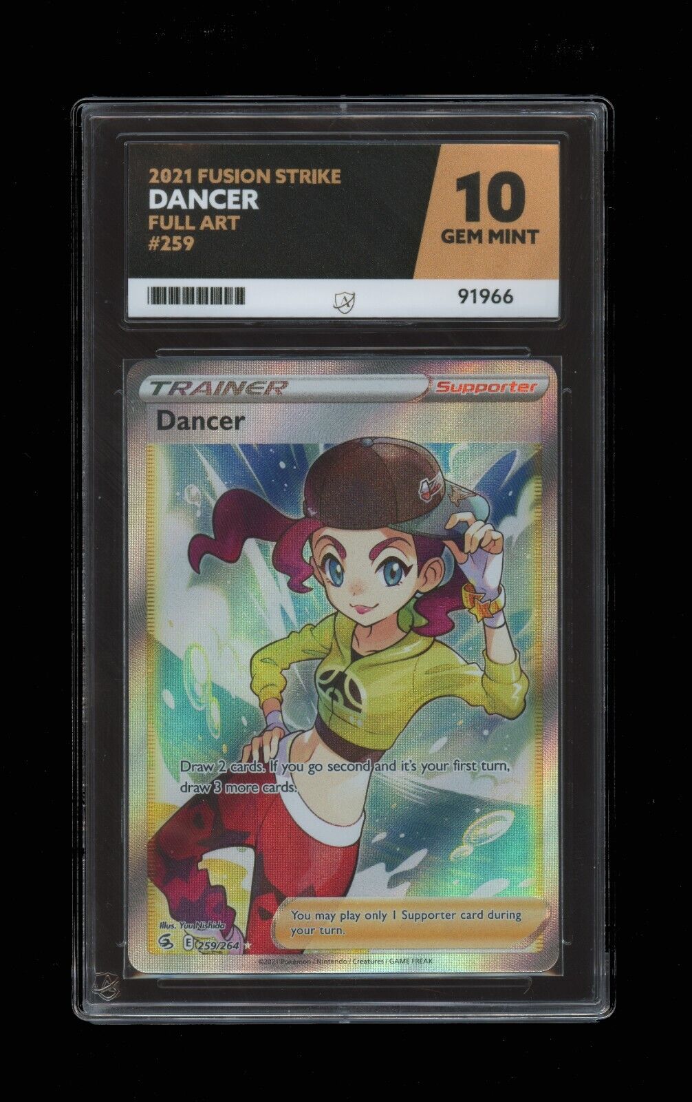 Pokémon TCG Dancer Fusion Strike 259/264 Holo Full Art Ace 10 ref269