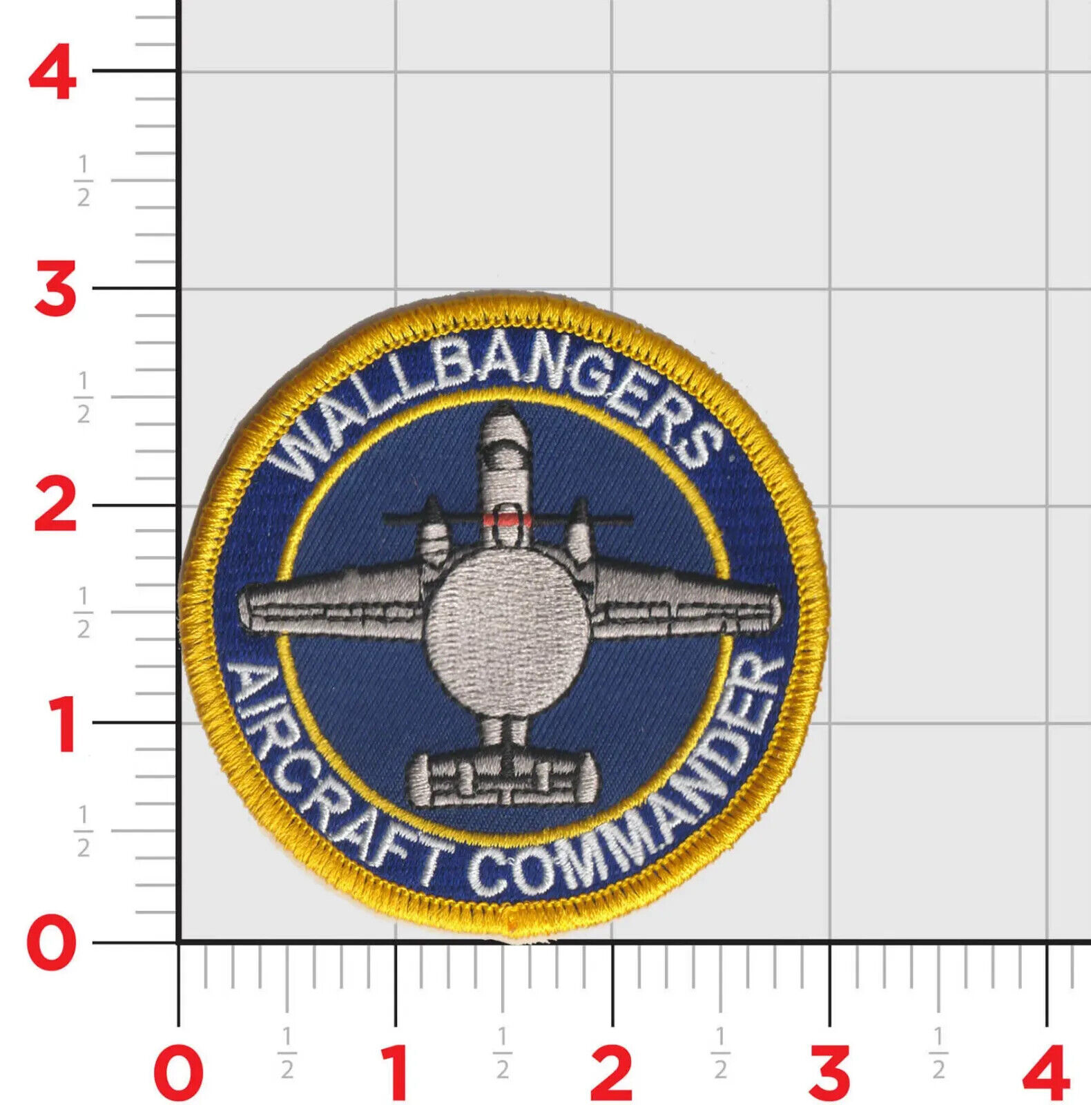 VAW-117 NAVY WALLBANGERS AIRCRAFT COMMANDER EMBROIDERED HOOK & LOOP PATCH