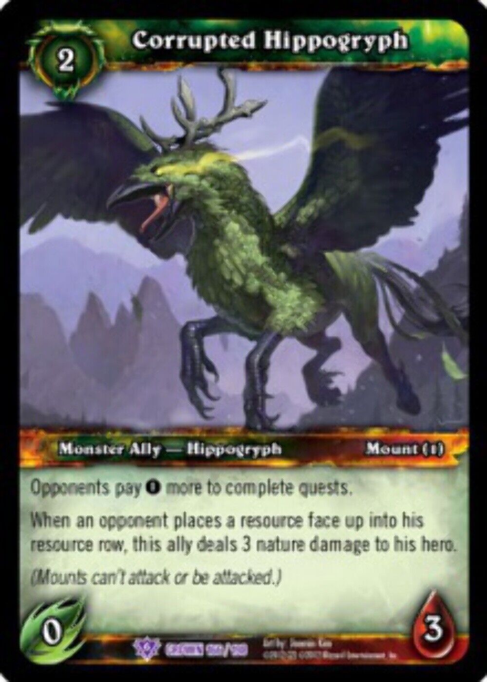 Corrupted Hippogryph - Crown of the Heavens - World of Warcraft TCG WOW