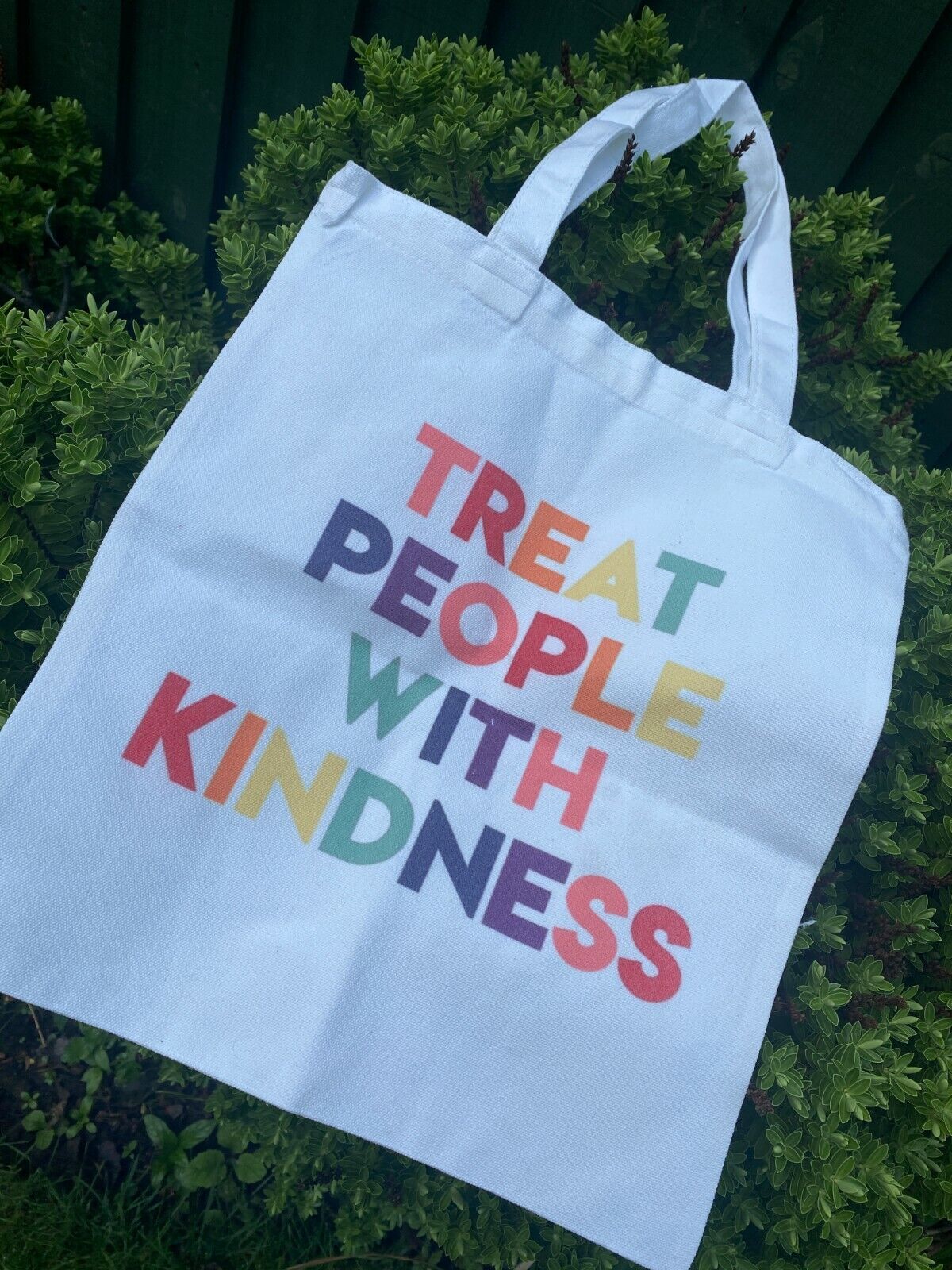 Mental Health Awareness \'Treat People With Kindness\' Tote Bag - Rainbow MIND