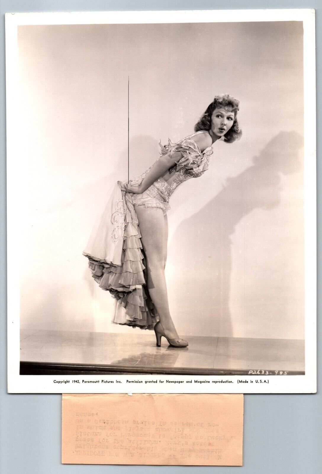 Mary Martin in Happy Go Lucky (1943) ❤ Sexy Leggy Cheesecake Vintage Photo K 348