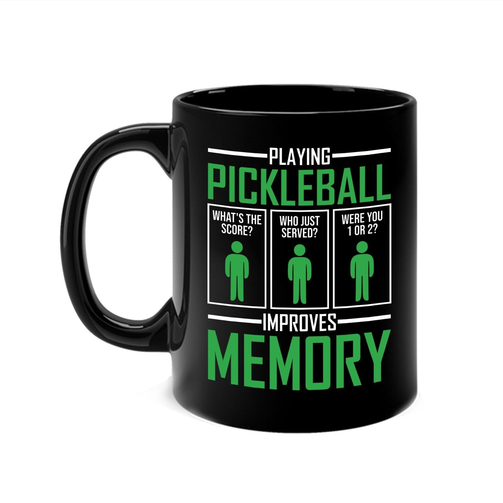 Funny Playing Pickleball Improves Memory Dink Player Coffee Mug For Men Women