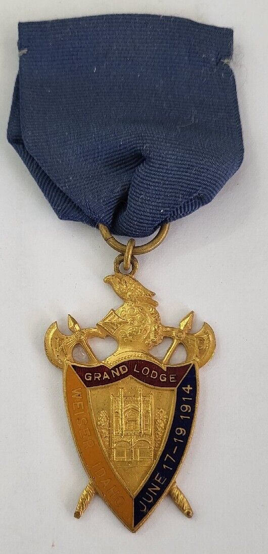 Vintage Grand Lodge Knights Of Pythias Weiser Idaho June 1914 Medal Pin
