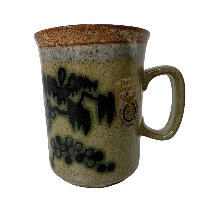 Vintage DUNOON CERAMICS Coffee Mug Scotland Stoneware Pottery Cup Art Souvenir