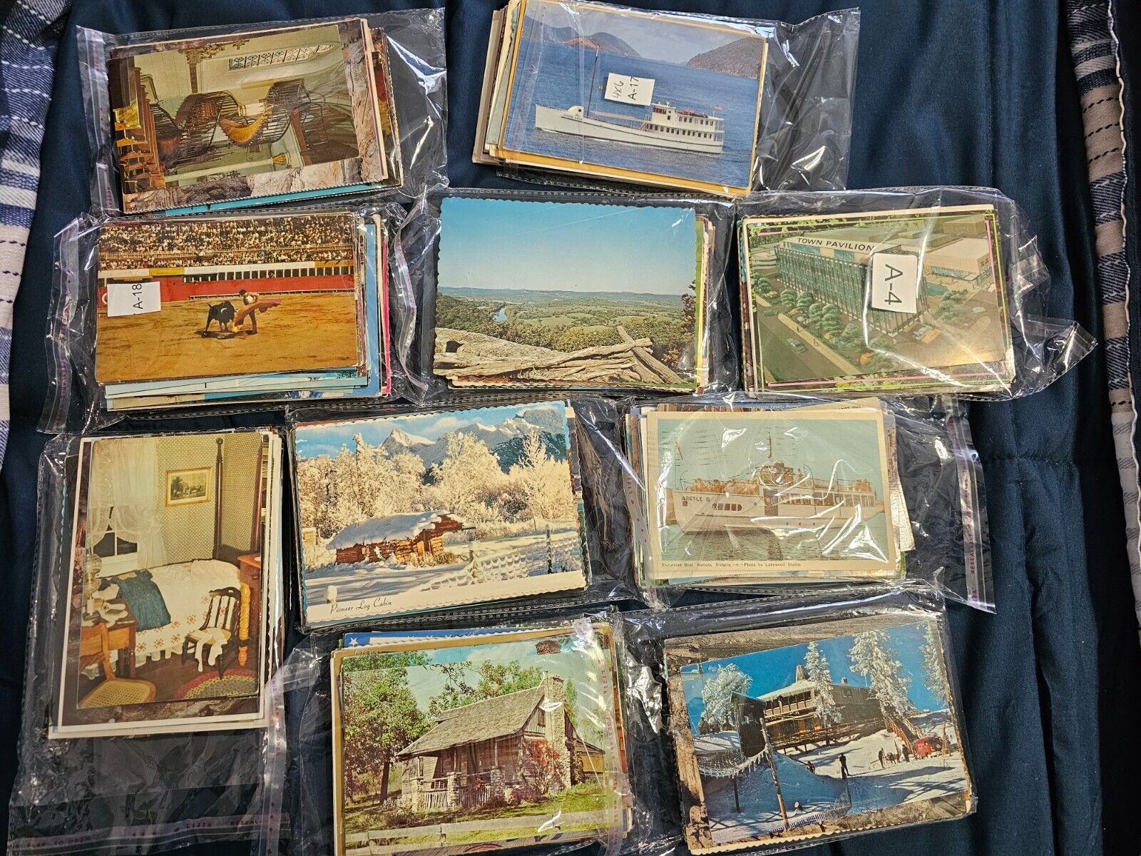 Lot of 100 Vintage Postcards , Used & Unused / Vintage & Chrome. See pics