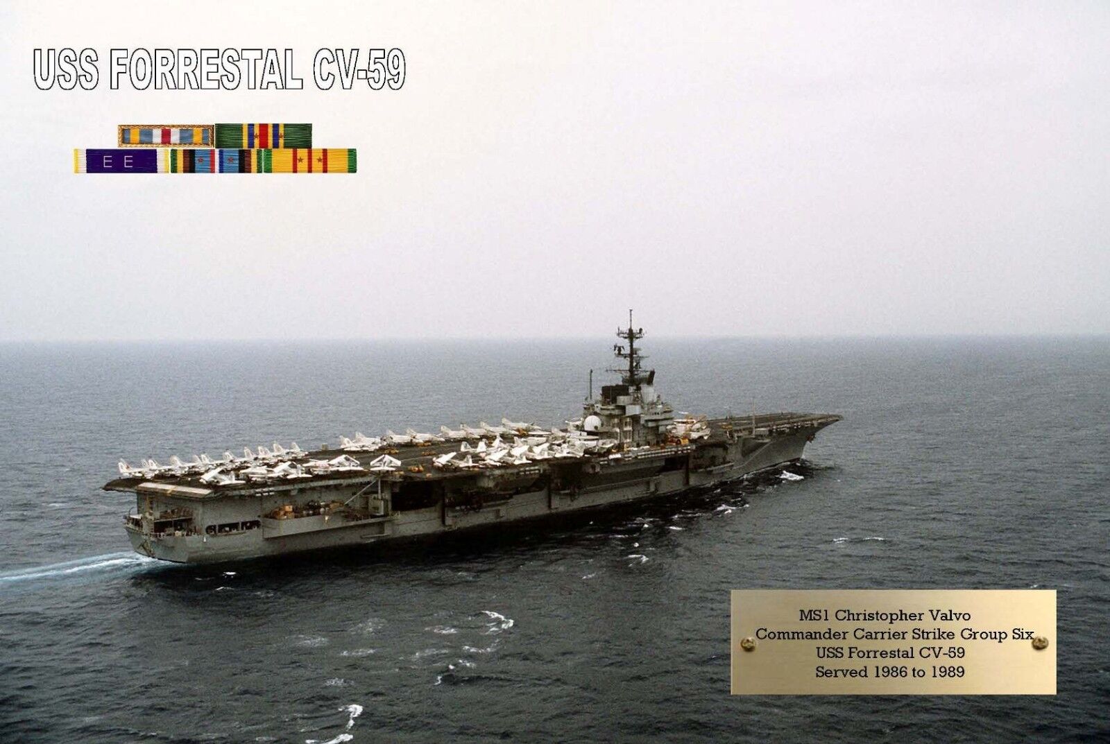 Large USS FORRESTAL CV-59 Personalized Print * 13 x 19