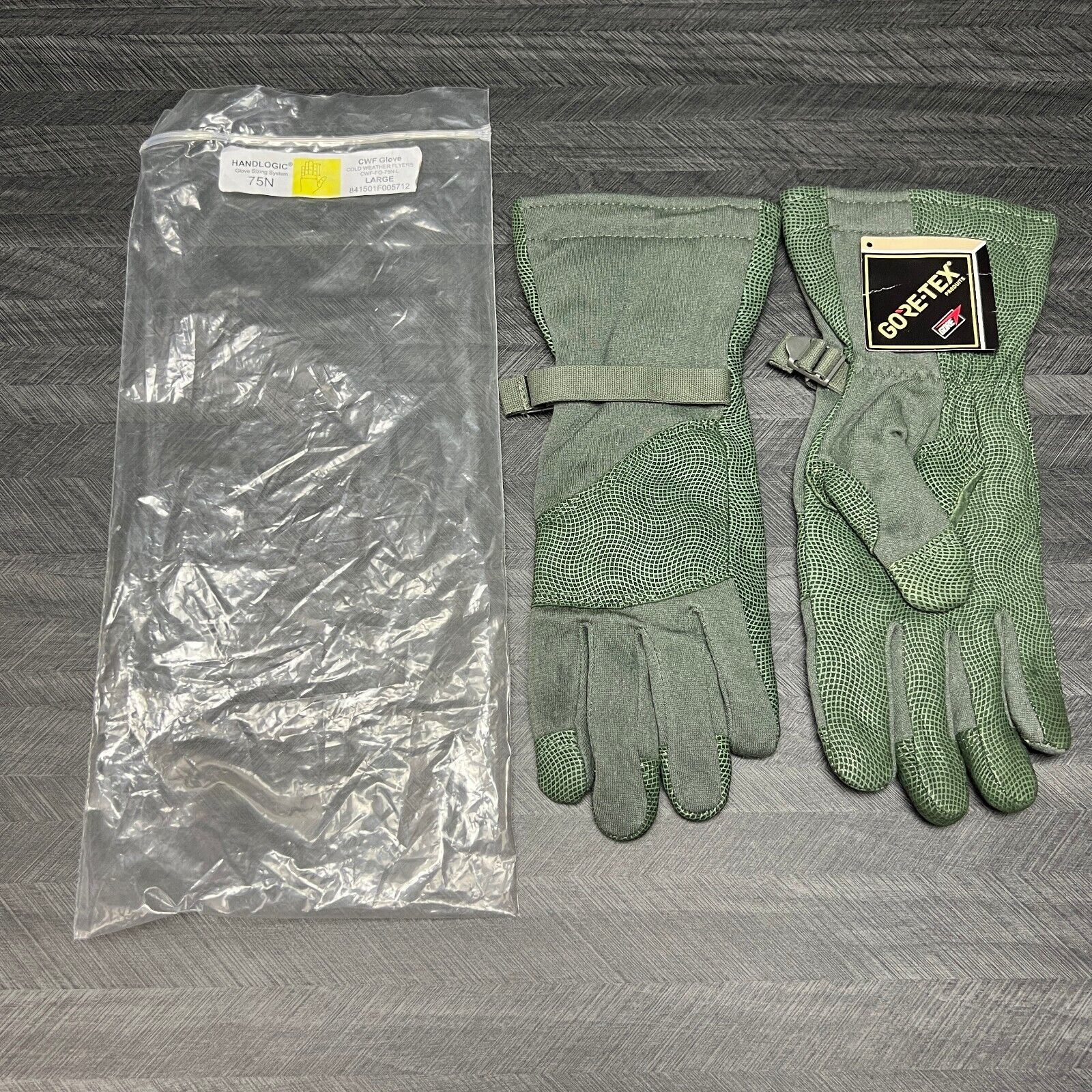 USGI Masley Foliage GORE-TEX Cold Weather Flyers Gloves CWF-FG-75N-L Size Large