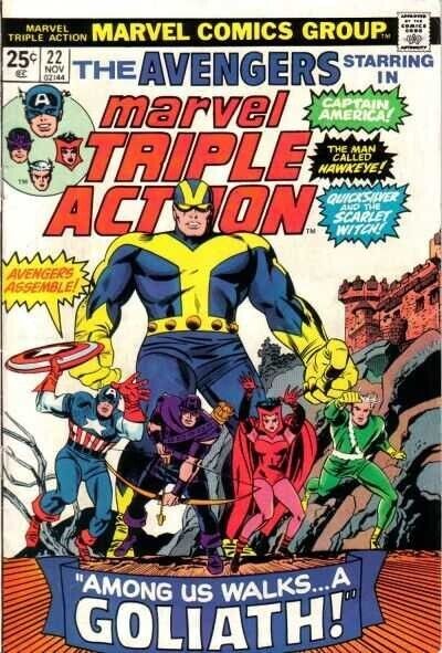 Marvel Triple Action (1972) #22 Reprints Avengers (1963) #28 VF-. Stock Image