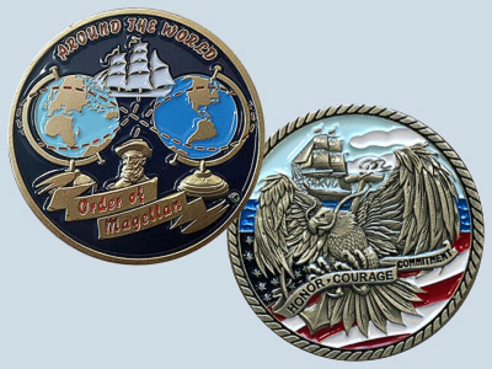 NAVY ORDER OF THE MAGELLAN  - CIRCUMNAVIGATION OF THE GLOBE CHALLENGE COIN