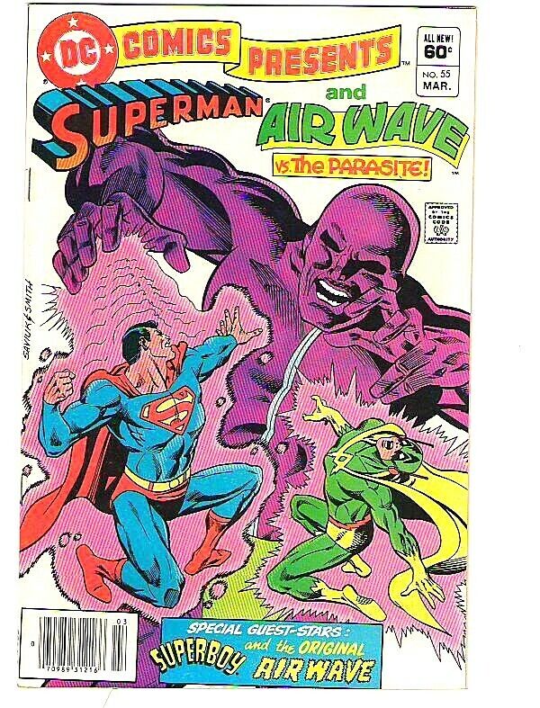 DC COMICS PRESENTS #55 SUPERMAN & AIR WAVE ORIG. AIR WAVE APP PARASITE 1983