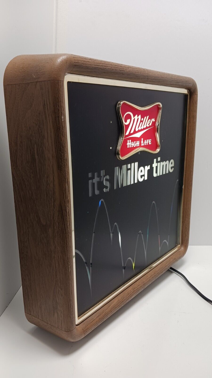 Miller High Life Beer Bouncing Ball 1982  Motion Sign Light It’s Miller Time