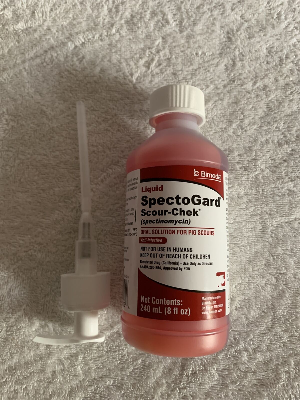 SpectoGard Spectam Scour Halt Oral Treatment E.Coli  Pig Swine Scours 240ml