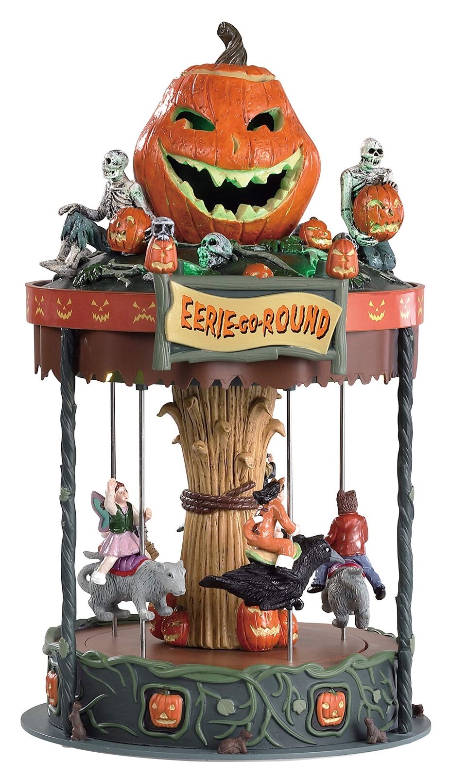 Lemax Halloween Spooky Town EERIE-GO-ROUND Merry Go Round Sound & Movement 84331
