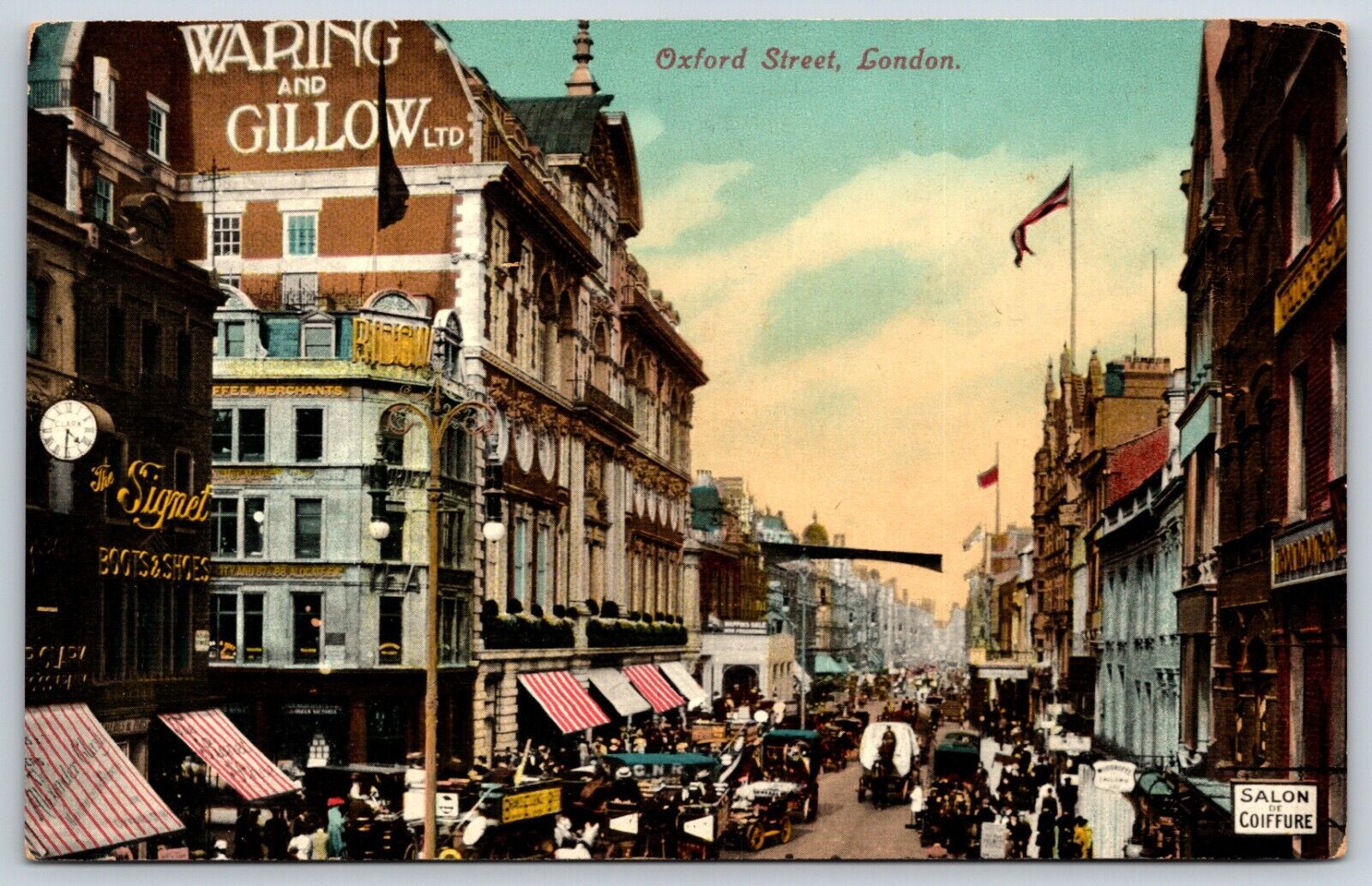 Postcard Oxford Street, London, England Unposted