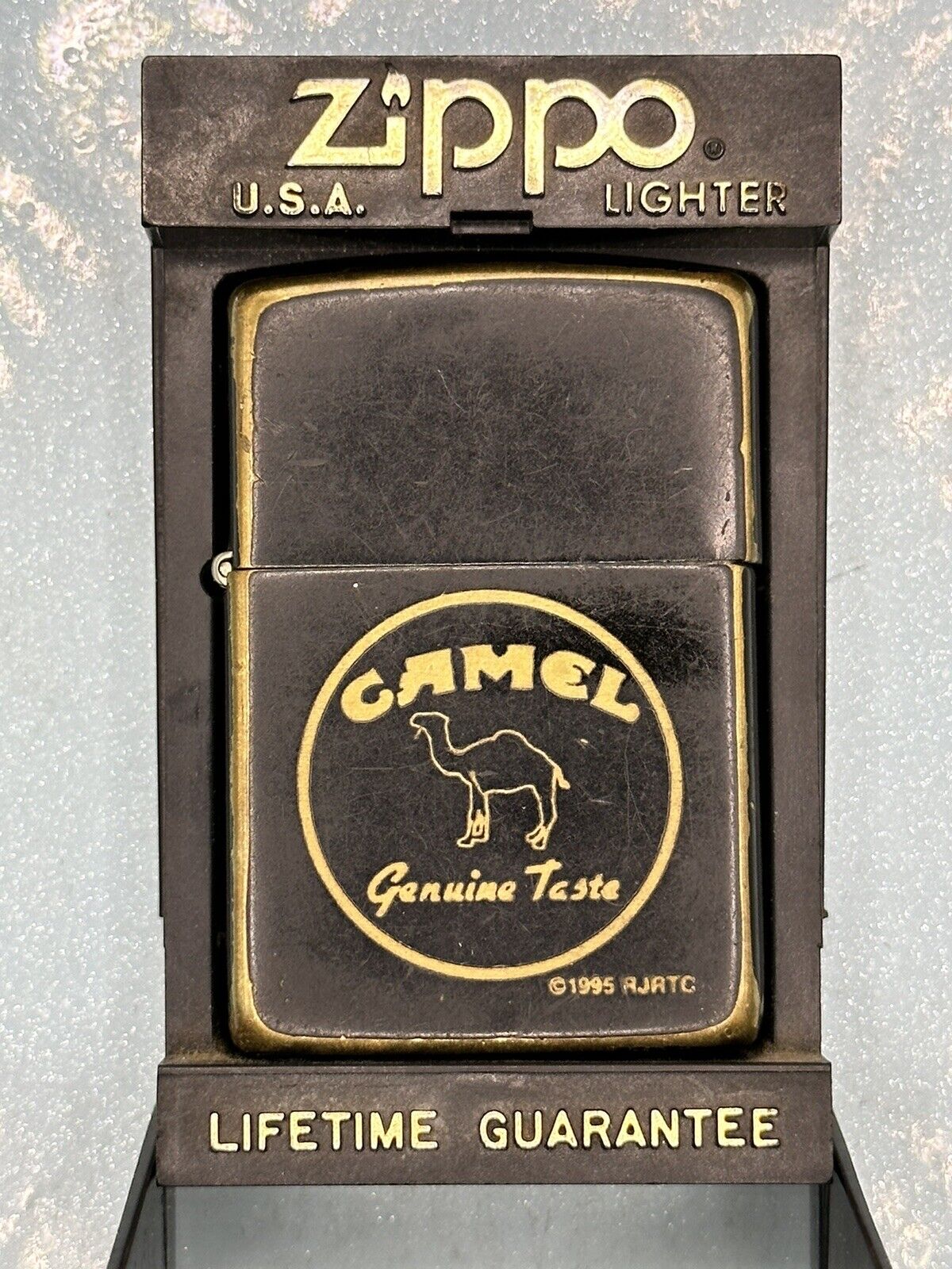 Vintage 1994 Camel Genuine Taste Black Matte Zippo Lighter