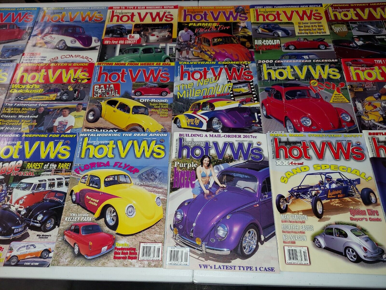 24 Issues Hot VWs Volkswagen Magazine 1999 & 2000 Complete Years