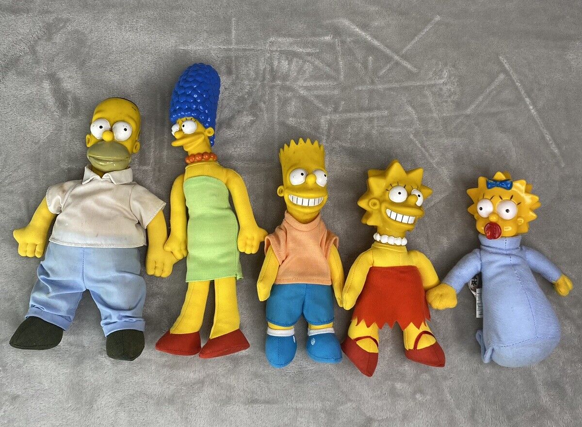 Vintage The Simpsons 1990 Dolls Complete Set of 5