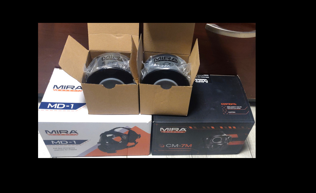 NEW 1 MIRA Safety CM-7M Mask + 1x MIRA Safety MD-1 Childs Mask + 2x CBRN Filters
