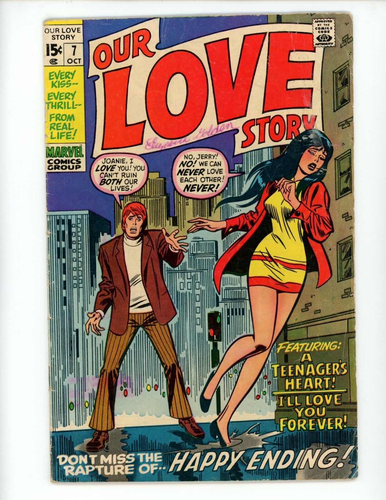 Our Love Story #7 Comic Book 1970 FN- Stan Lee Marvel Romance