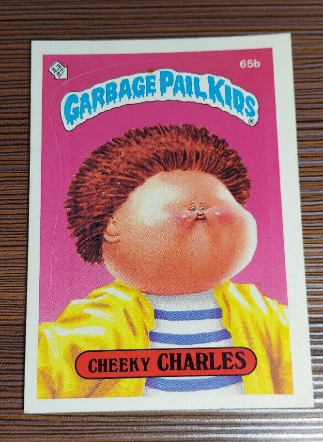 65b Two ** Cheeky Charles Glossy GPK 1985 Topps Garbage Pail Kids Series 2 OS2