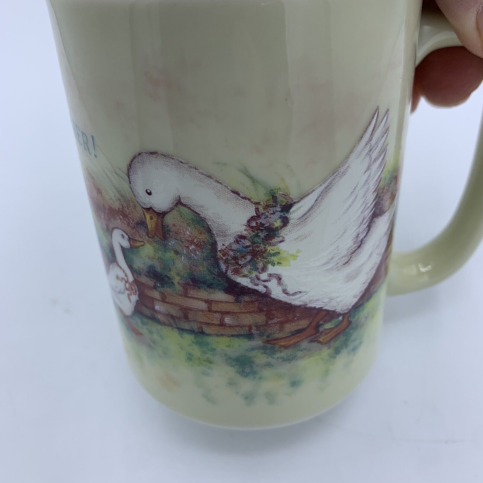 Vintage Figi Graphics Otagiri Japan Go Ask Your Father Duck Family Coffee Mug