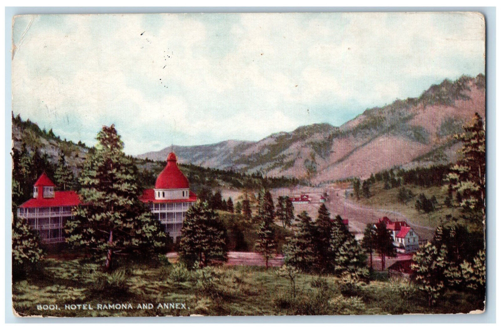 1909 Hotel Ramona and Annex Cascade Colorado CO Antique Posted Postcard
