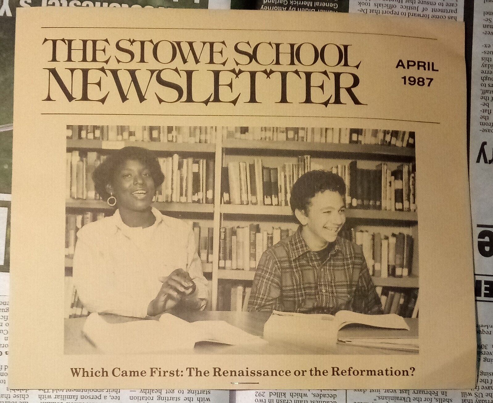 The Stowe School Newsletter - April 1987 - Sealed