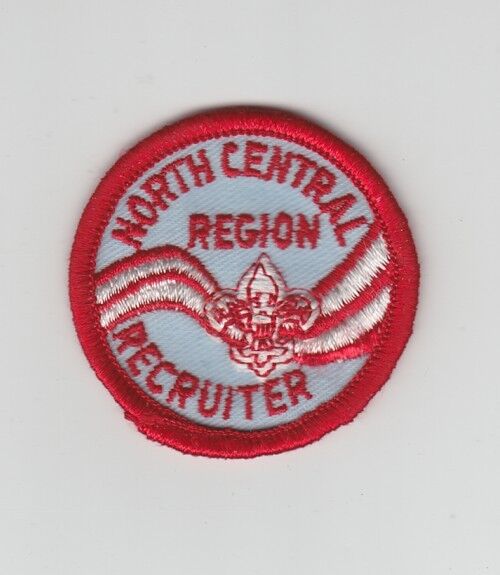 BSA  Boy Scout Patch: North Central Region Recruiter - gauze back