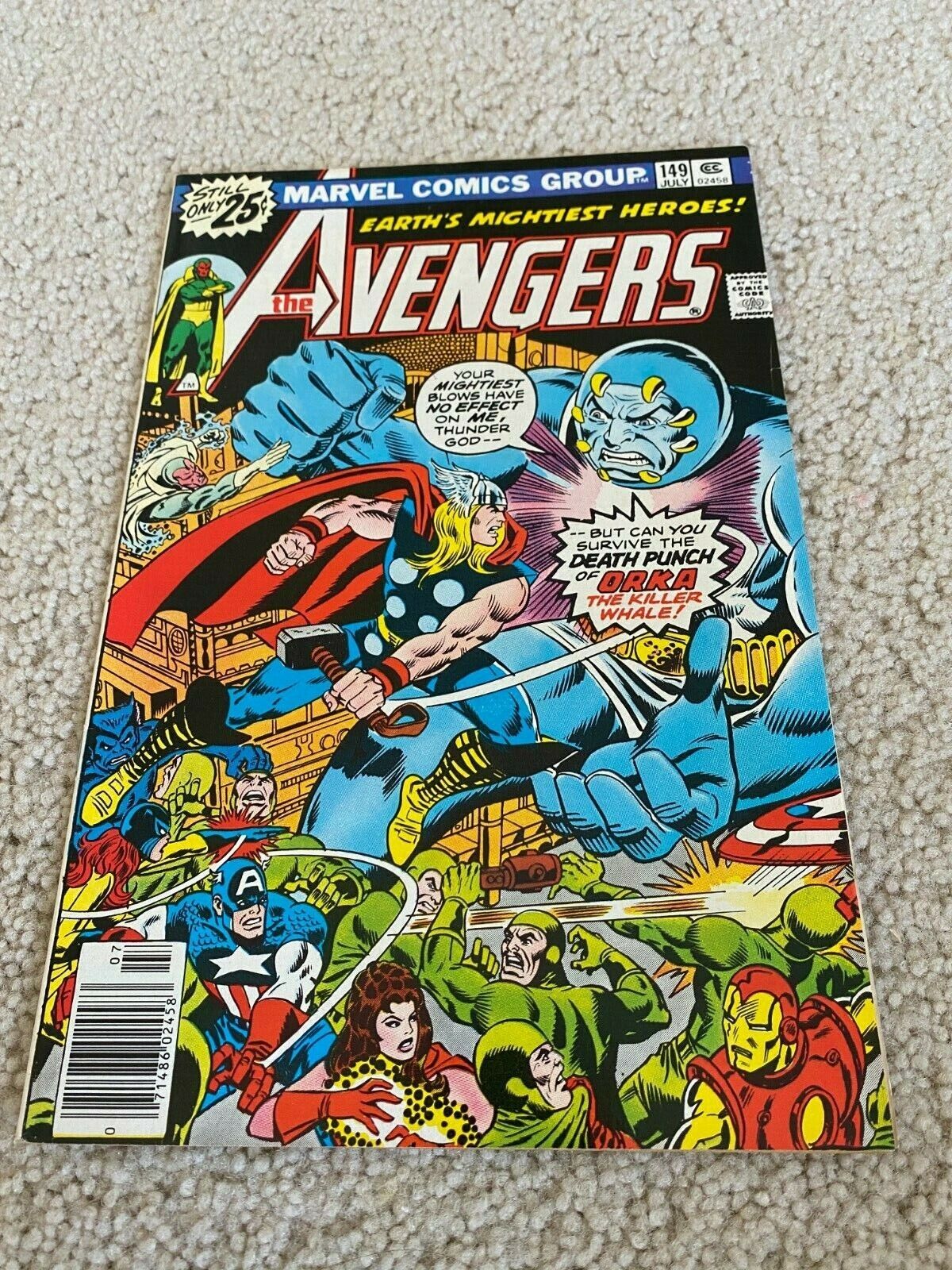 Avengers  149  VF/NM  9.0  High Grade  Iron Man  Captain America  Thor Vision