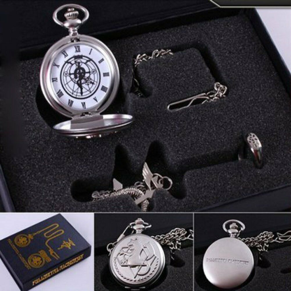 Fullmetal Alchemist Retro Pocket Watch, Edward Elric Anime Cosplay Gifts