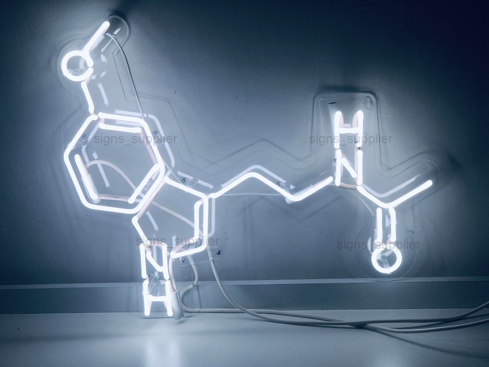 Amy Organic Chemistry Melatonin Molecule Neon Sign Acrylic With Dimmer